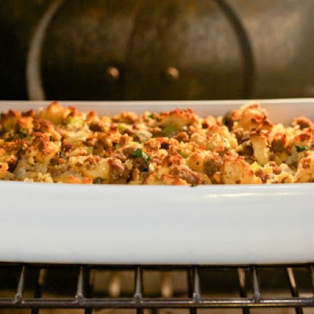 Paleo “Cornbread” and Sausage Stuffing (Grain-Free, Gaps, Paleo)