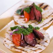 Michael Lomonaco's Skirt Steak Tortilla with Chimichurri Sauce