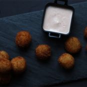 Smoked Bacon, Apple and Onion Croquetas with Pimentón Aioli