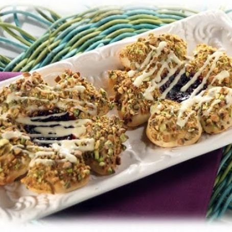 Raspberry-Pistachio Blossoms