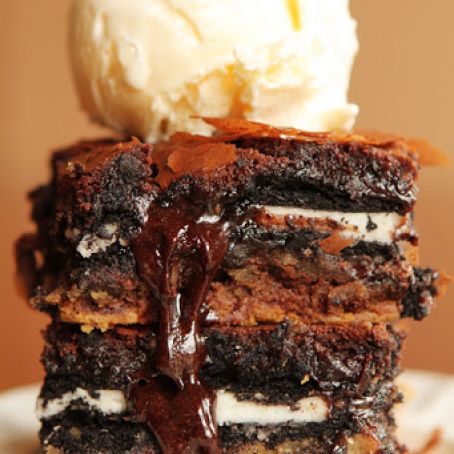 Ultimate Chocolate Chip Cookie n’ Oreo Fudge Brownie Bar