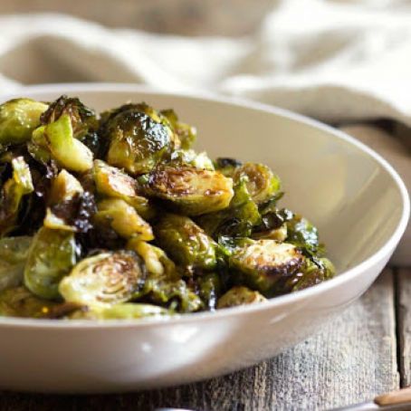 Honey Balsamic Roasted Brussels Sprouts