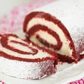 Red Velvet Roll with White Chocolate Cream Cheese Filling