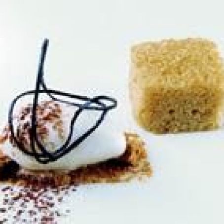 Amaretto Ice Cream with Mock Coffee Sponge