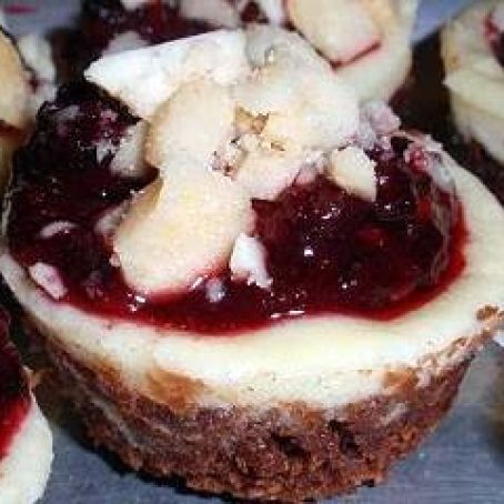 Mini Blackberry and Macadamia Nut Cheesecakes