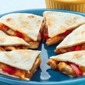Cheesy Chicken & Vegetable Quesadillas