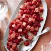 Watermelon & Raspberry Dessert Salad