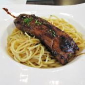 Teriyaki Salmon with Angel Hair Pasta