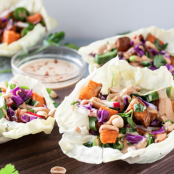 Thai Peanut Sweet Potato Cabbage Cups