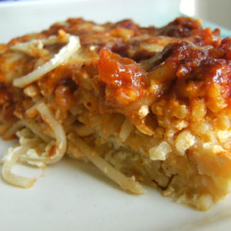 Vegetarian Baked Spaghetti Pie