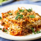 Baked Cream Cheese Spaghetti Casserole