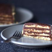 CAKE - Almond Macaroon Torte with Chocolate Frosting