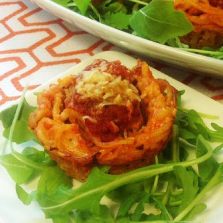 Spaghetti and Meatball “Nests”