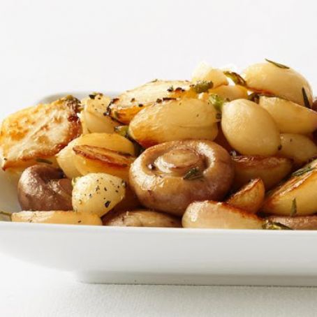 Roasted Turnips and Mushrooms