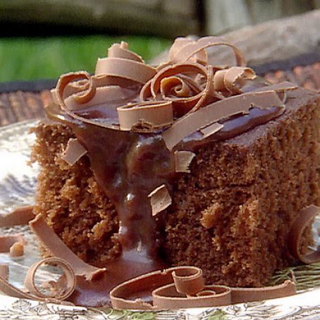 Paula's Savannah Chocolate Cake with Hot Fudge Sauce