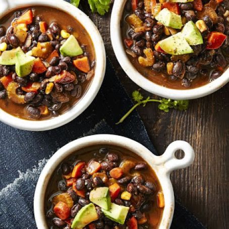 Smoky Vegan Black Bean Soup
