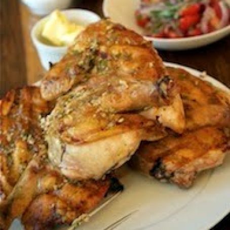 BRICK CHICKEN w/GARLIC & ROSEMARY