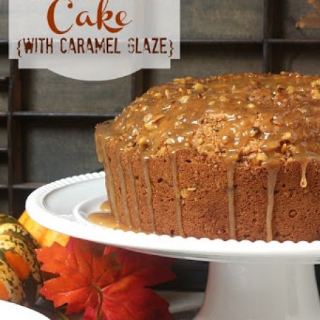 Pumpkin Pound Cake With Caramel Glaze