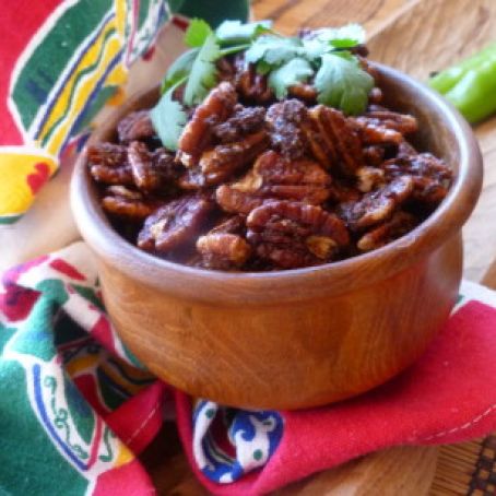 Hot Habanero Pepper Sauced Pecans