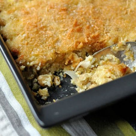 Chickpea Casserole with Lemon, Herbs and Shallots