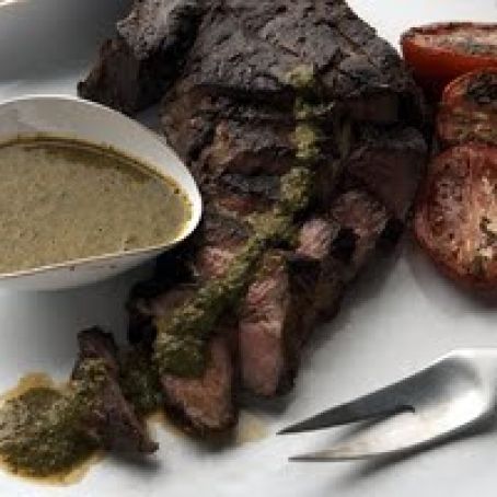 Roast Beef with Spicy Parsley Tomato Sauce