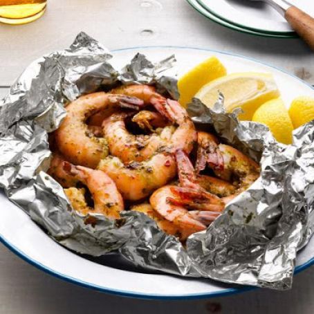 Garlic Shrimp in Foil
