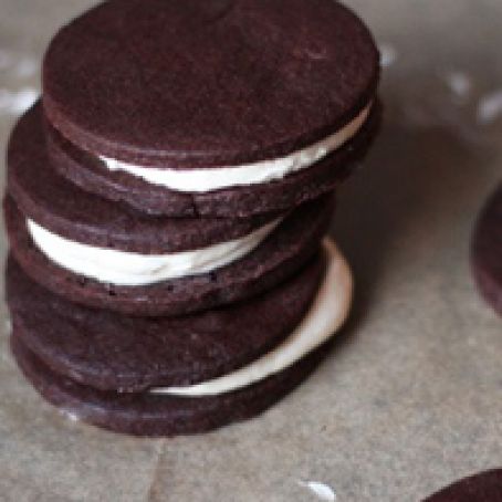 CHOCOLATE PEPPERMINT SANDWICH COOKIES