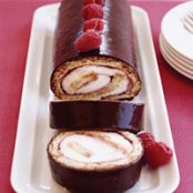 Chocolate-Raspberry Swiss Roll