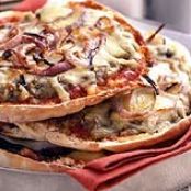 Fontina and Roasted Eggplant Pita Pizza