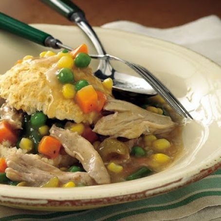 Slow-Cooker Upside Down Chicken Pot Pie