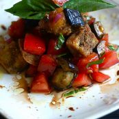 baked eggplant bruschetta salad