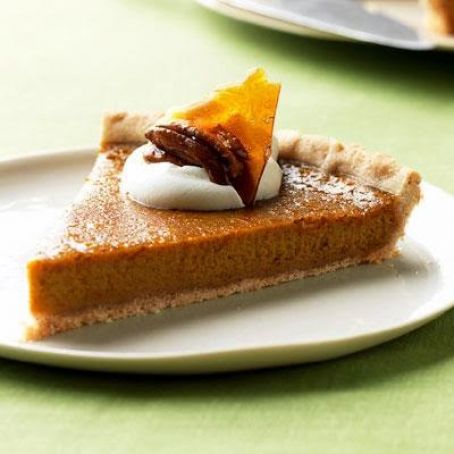 Pumpkin Tart with Pecan Brittle