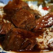 Crockpot Beef Tips and Rice
