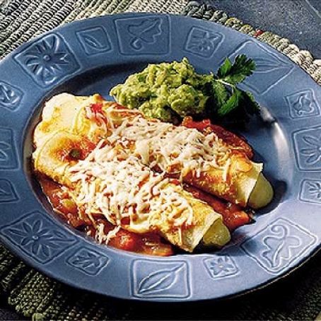 Cheese enchiladas with green chiles