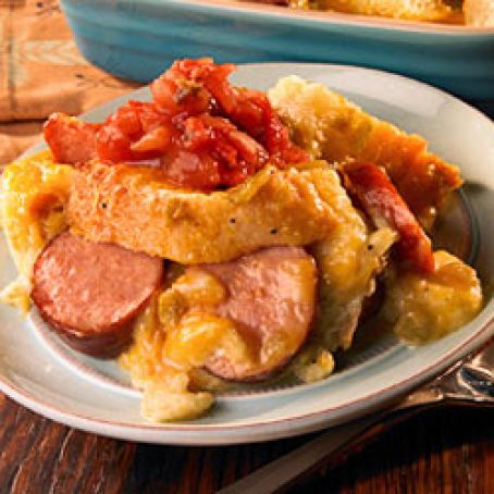Smoked Sausage Strata with Green Chilies - Recipe.com