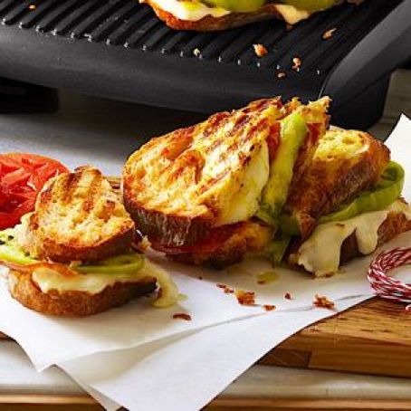 Crispy Prosciutto Caprese Panini with Shoestring Fries