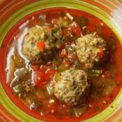 Caldo de Albóndigas (Meatball Soup with Bulgur Wheat)