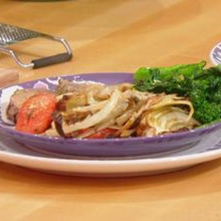 Roast Pork with Green Onions, Garlic and Herbs