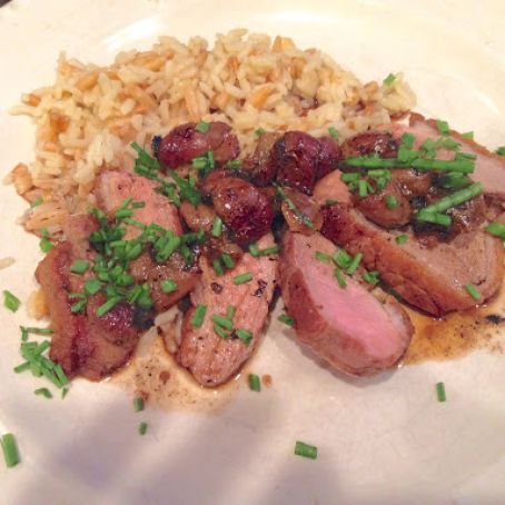 Seared Duck Breast with Grape Sauce