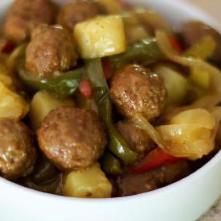 Slow Cooker Sweet & Sour Meatballs - Diana Rattray