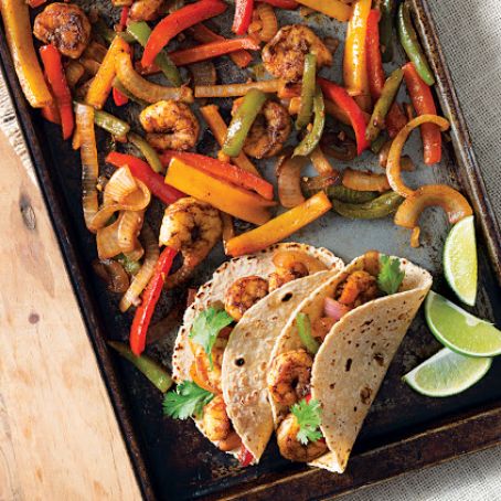 Sheet Pan Shrimp Fajitas