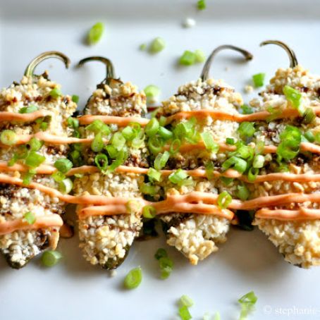 Crab and Cream Cheese Stuffed Jalapeno Poppers