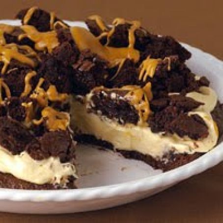 Peanut Butter Brownie Pie