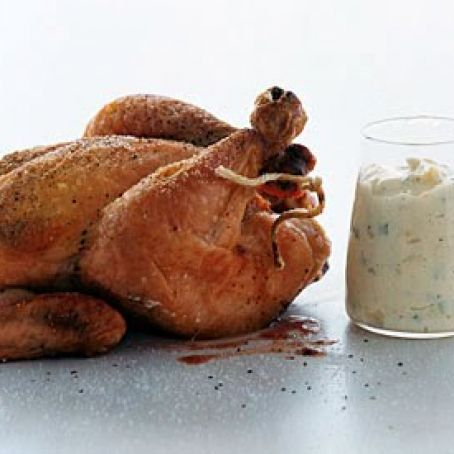 Cornish Hens with Roasted-Garlic Aioli