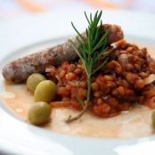 Salsiccia med röd linsröra