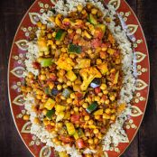 Cumin-Infused Vegetables and Chickpeas over Quinoa