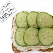 Cashew Ricotta and Cucumber Sandwich