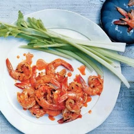 BUFFALO GRILLED SHRIMP w/BLUE CHEESE