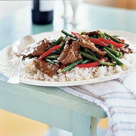 Ginger, Beef, and Green Bean Stir-Fry