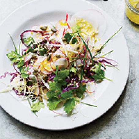 Shaved Cabbage Salad with Paprika Vinaigrette